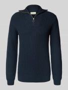 Blend Troyer mit Label-Detail Modell 'DENO' in Dunkelblau, Größe 3XL