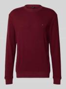 Tommy Hilfiger Regular Fit Sweatshirt aus reiner Baumwolle in Bordeaux...