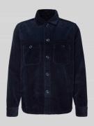 OLYMP Level Five Hemdjacke mit Knopfleiste in Marine, Größe M