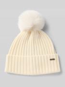 BOSS Pudelmütze aus reiner Schurwolle Modell 'LONIE' in Offwhite, Größ...