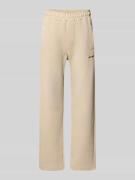 Pegador Sweatpants mit Logo-Stitching und elastischem Bund in Ecru, Gr...