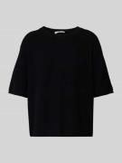 0039 Italy Strickshirt aus Kaschmir-Mix Modell 'Ines' in Black, Größe ...