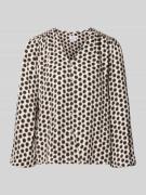 Emily Van den Bergh Regular Fit Bluse aus Viskose im Allover-Look in B...