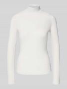 HUGO Slim Langarmshirt mit Paillettenbesatz Modell 'DRISILA' in Offwhi...