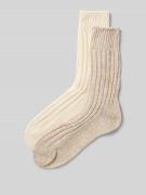 Snocks Socken mit Woll-Anteil im 2er-Pack in Offwhite, Größe 39-42