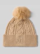 Lauren Ralph Lauren Strickmütze mit Woll-Anteil in Camel, Größe 1