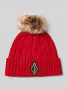Lauren Ralph Lauren Strickmütze mit Woll-Anteil in Rot, Größe 1