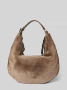 Abro Handtasche aus Leder und Kunstfell Modell 'NANA' in Schlamm, Größ...