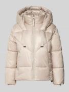 s.Oliver RED LABEL Boxy Fit Steppjacke mit Kapuze in Beige, Größe 38