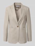 comma Regular Fit Blazer mit Reverskragen und Knopfverschluss in Offwh...