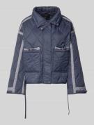 WITHBLACK Steppjacke mit Umlegekragen in Marine, Größe M