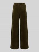 Marc O'Polo Wide Leg Cordhose aus reiner Baumwolle in Khaki, Größe 46