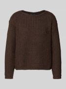 Betty Barclay Strickpullover mit Rundhalsausschnitt in Dunkelbraun, Gr...