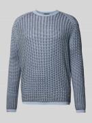 Emporio Armani Strickpullover mit Seiden-Anteil in Hellblau, Größe L