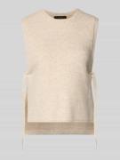 Oui Pullunder mit seitlicher Schnürung in Offwhite Melange, Größe 36