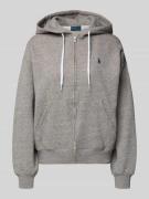 Polo Ralph Lauren Sweatjacke mit Label-Stitching in Dunkelgrau, Größe ...