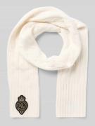 Lauren Ralph Lauren Schal mit Label-Detail in Offwhite, Größe 1