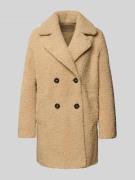 Soyaconcept Mantel aus Teddyfell mit Reverskragen Modell 'Mukite' in B...