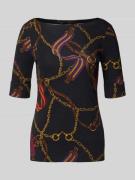 Lauren Ralph Lauren T-Shirt im Allover-Look Modell 'JUDY' in Black, Gr...