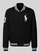 Polo Ralph Lauren Regular Fit Sweatjacke mit Knopfleiste und Label-Sti...