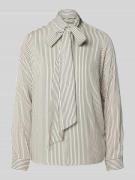 Milano Italy Regular Fit Schluppenbluse aus Viskose in Beige, Größe 36