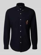 Polo Ralph Lauren Custom Fit Freizeithemd mit Motiv-Stitching in Black...