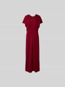 Anine Bing Midikleid mit V-Ausschnitt in Bordeaux, Größe L