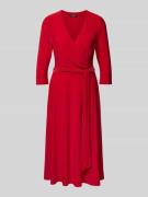Lauren Ralph Lauren Midikleid mit Bindegürtel Modell 'CARLYNA' in Rot,...