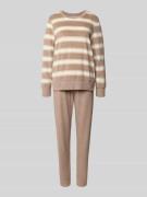 Schiesser Regular Fit Pyjama aus Frottee in Beige, Größe 44