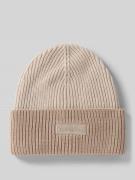 CK Calvin Klein Beanie mit Kaschmir-Anteil in Beige, Größe 1