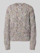 YAS Strickpullover mit Rundhalsausschnitt Modell 'Confetti' in Hellgra...