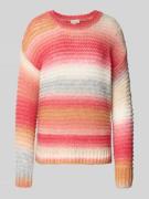 Milano Italy Strickpullover aus Woll-Mix mit Rundhalsausschnitt in Pin...