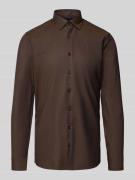 OLYMP No. Six Super Slim Fit Businesshemd aus Baumwoll-Mix in Mittelbr...