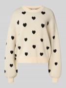 Noisy May Strickpullover mit Puffärmeln Modell 'CHARLOTT' in Offwhite,...