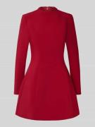 Bardot Cocktailkleid mit Teilungsnähten Modell 'DELPHI' in Kirsche, Gr...