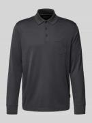 bugatti Poloshirt mit Label-Stitching in Dunkelgrau, Größe 3XL