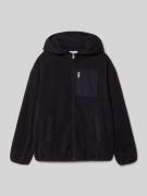 CHAMPION Sweatjacke mit Kapuze und Eingrifftaschen in Black, Größe 128