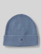 Tommy Hilfiger Beanie aus Baumwoll-Kaschmir-Mix in Rauchblau, Größe 1