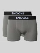 Snocks Trunks mit elastischem Logo-Bund im 2er-Pack in Anthrazit, Größ...