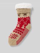 CAPELLI NEW YORK Socken mit geripptem Abschluss in Rot, Größe M/L