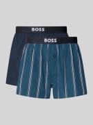 BOSS Slim Fit Boxershorts aus reiner Baumwolle im 2er-Pack in Blau, Gr...
