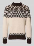 Marc O'Polo Regular Fit Strickpullover aus Woll-Baumwoll-Mix in Offwhi...