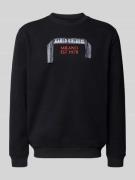 CARLO COLUCCI Sweatshirt mit Label-Detail in Black, Größe L