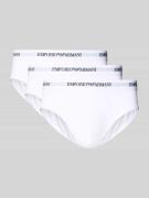 Emporio Armani Slip mit elastischem Logo-Bund im 3er-Pack in Weiss, Gr...