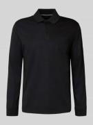 bugatti Poloshirt mit Label-Stitching in Black, Größe L