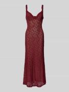 Bardot Midikleid aus Spitze Modell 'ALEGRA' in Bordeaux, Größe 34