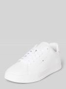 Tommy Hilfiger Low Top Sneaker aus Leder-Mix in Weiss, Größe 41