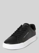 Tommy Hilfiger Low Top Sneaker aus Leder-Mix in Black, Größe 40