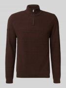 Superdry Troyer mit Stehkragen in Dunkelbraun, Größe XL