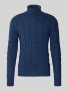 GRAN SASSO Strickpullover mit Rollkragen in Jeansblau, Größe 52